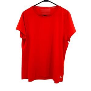 Under Armour size‎ XL short sleeve athletic t-shirt tee top bright red orange